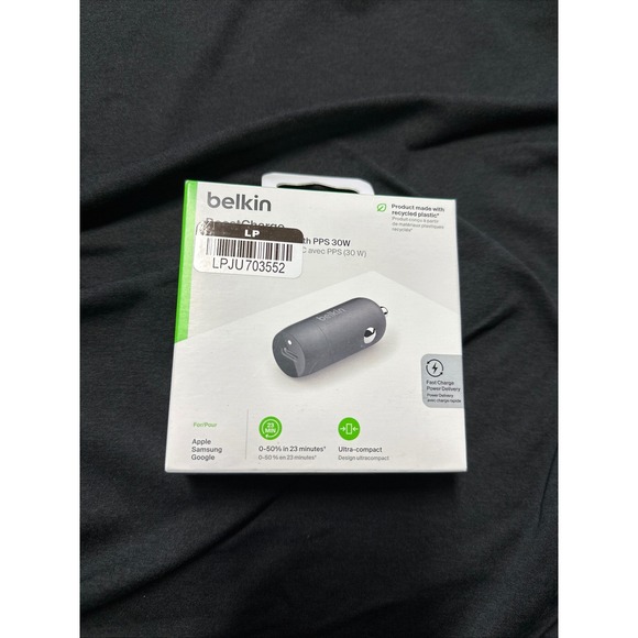 belkin Other - Belkin BoostCharge 30W USB-C Car Charger Black NEW PPS Fast Charging Adapter